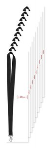 Pak van 10 GiftRetail MO9058 - SIMPLE LANY sleutelkoord 20 mm
