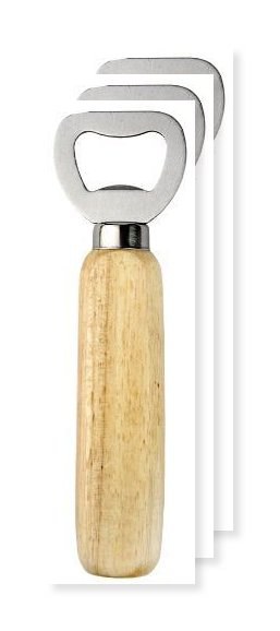 Pak van 30 Goya 38042 - RVS opener met houten handvat OAK