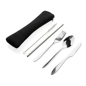 XD Collection P269.63 - 4PCS ensemble de couverts réutilisables en acier inoxydable