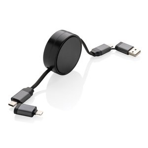 XD Xclusive P302.75 - Terra RCS recycled aluminium retractable 6 in 1 60W cable