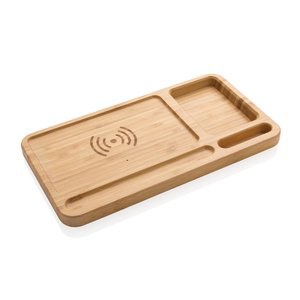 XD Collection P308.39 - Bamboe bureau-organizer 10W draadloze oplader