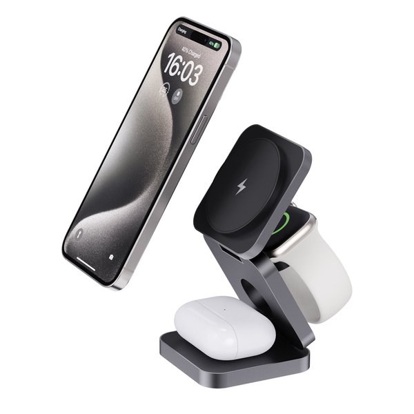 XD Xclusive P308.64 - Terra RCS recycled aluminium foldable 3 in 1 15W charger