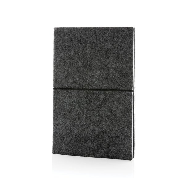 Carnet à couverture souple A5 en feutre recyclé certifié GRS