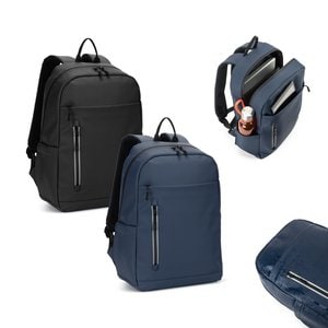 Sac à dos pour ordinateur portable (16") en PU, avec fermetures éclair résistantes à l'eau - Egotier 92543