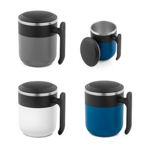 Mug de voyage avec paroi intérieure en acier inoxydable et finition mate, 400 mL - Egotier 94439